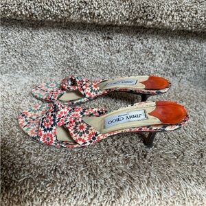 Jimmy Choo Women's Fabric Slip On Heels